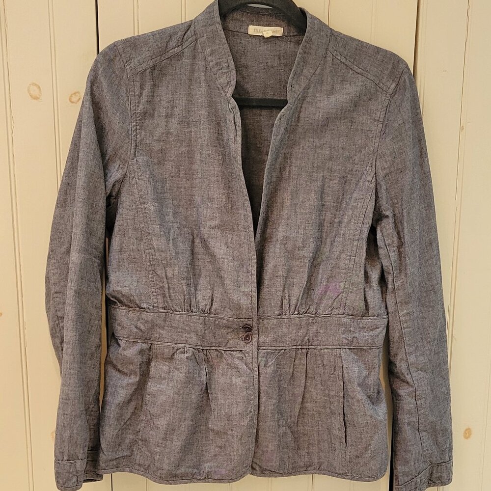 Eileen Fisher Chambray Lightweight Jacket